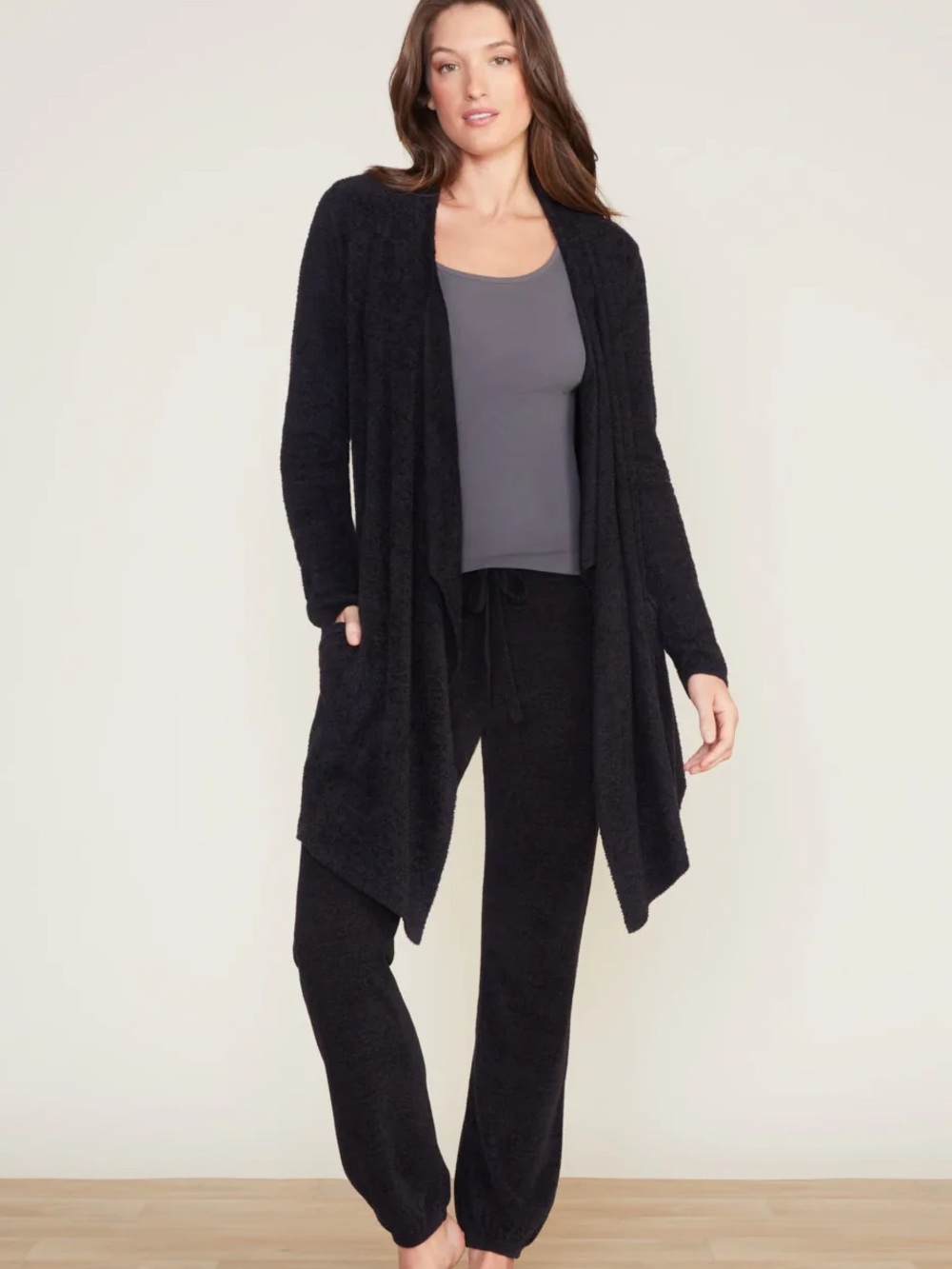 BAREFOOT DREAMS | Black Bamboo Cozy Chic Llite Cardigan